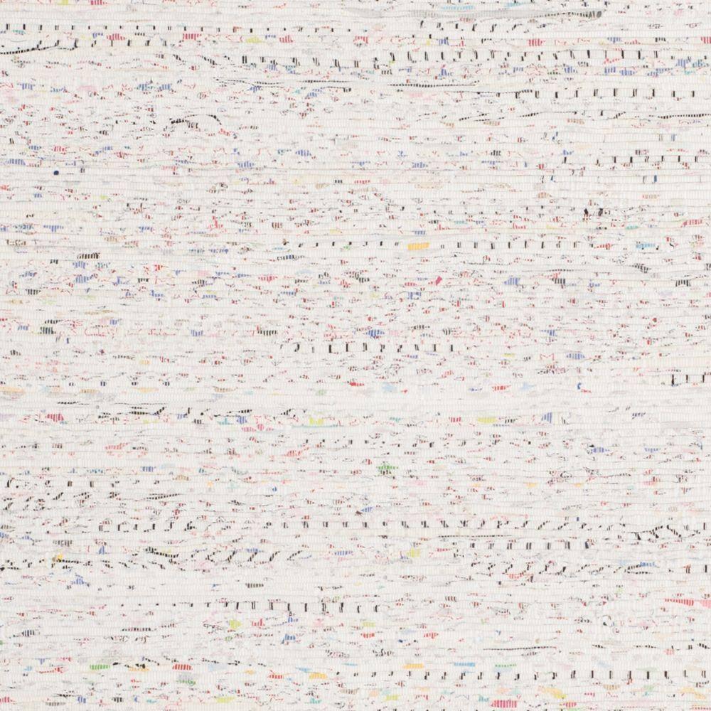 Rag Rug RAR121 Hand Woven Indoor Area Rug - 8'x8' - Ivory/Multi - Safavieh
