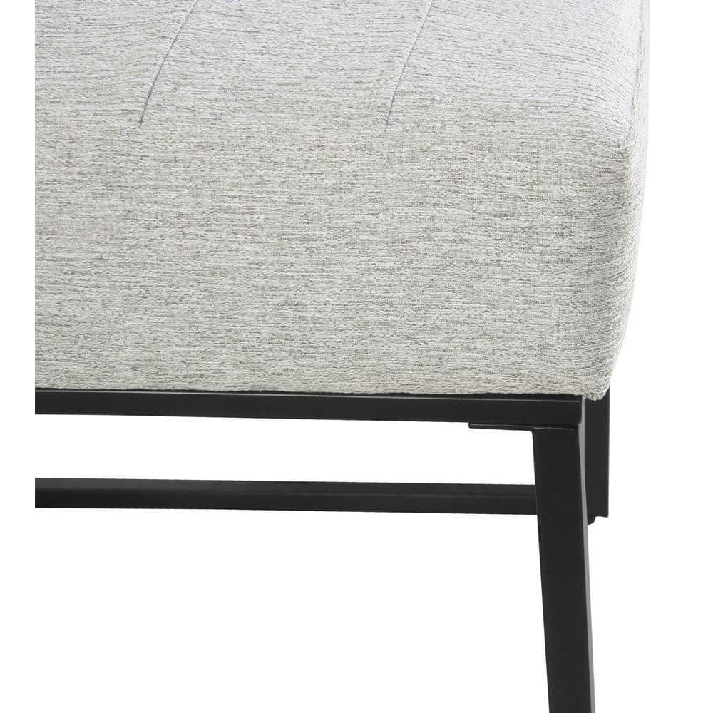 Channeled Metal Dining Chair: HomePop Modern Espresso Legs, Polyester Upholstery, 250lb Capacity