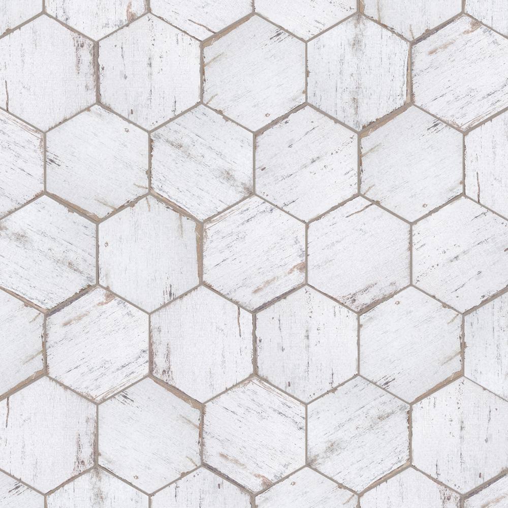Retro 7" x 8" Porcelain Wood Look Wall & Floor Tile