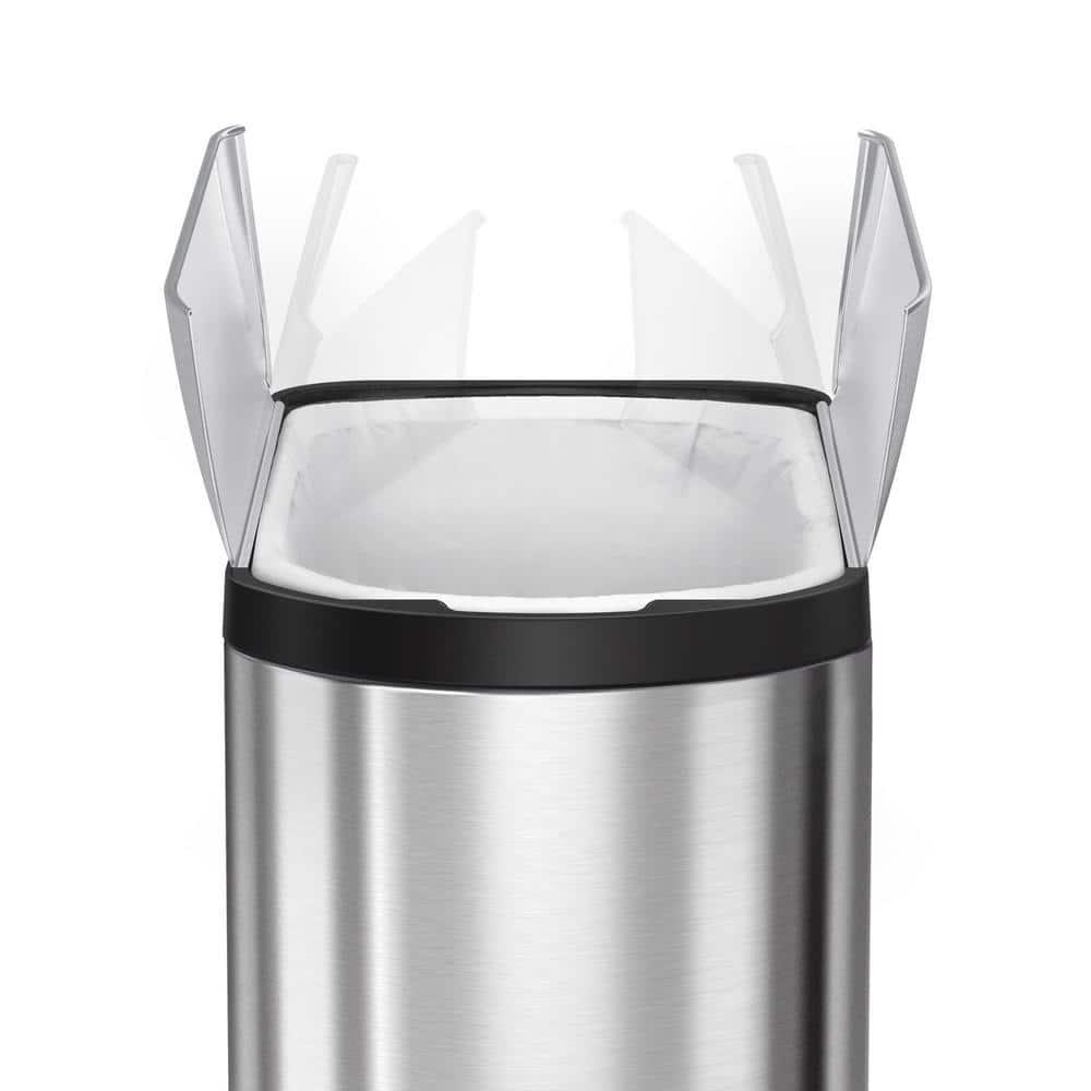Simplehuman 45-Liter Brushed Stainless Steel Butterfly Step Trash Can