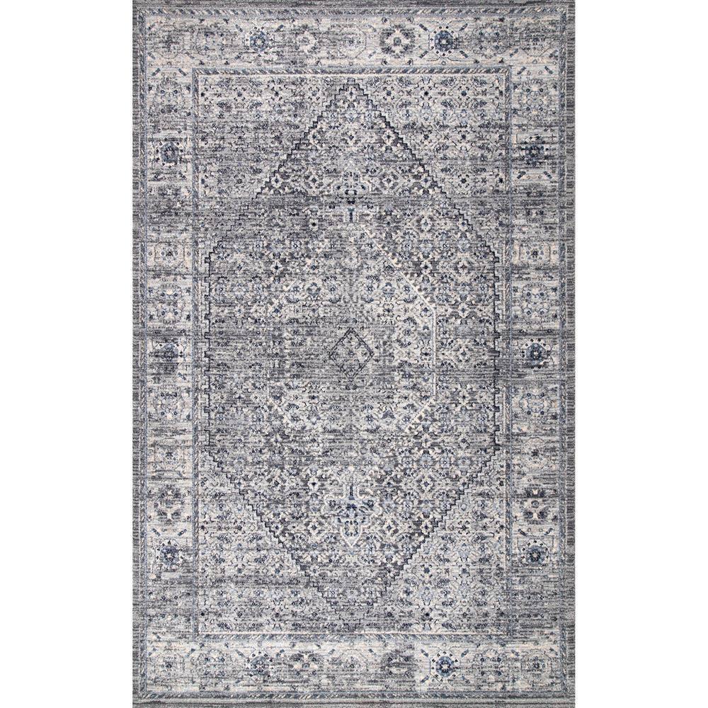Nuloom Doris Geometric 9x12 Indoor Area Rug for Living Room Bedroom Dining Room Kitchen, Grey/Ivory
