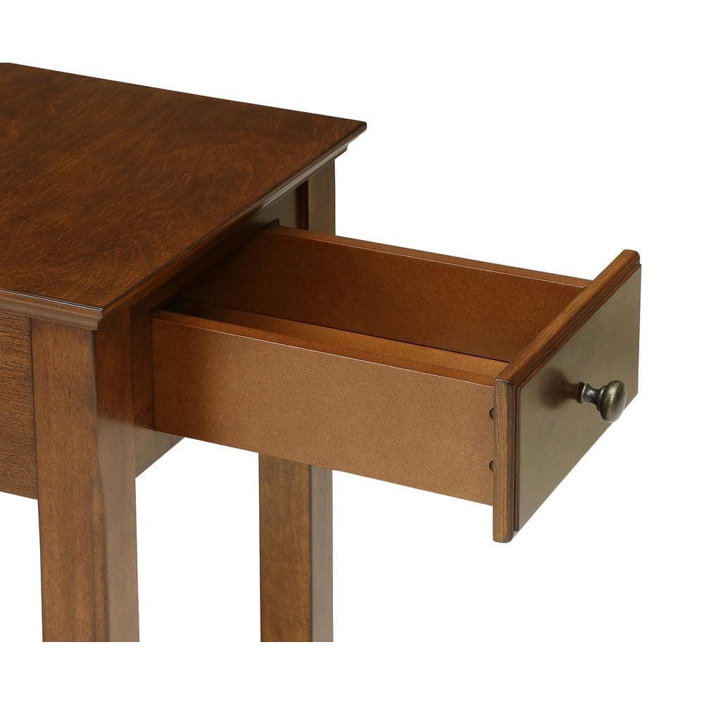 Smart Looking Side Table Walnut Brown - Saltoro Sherpi