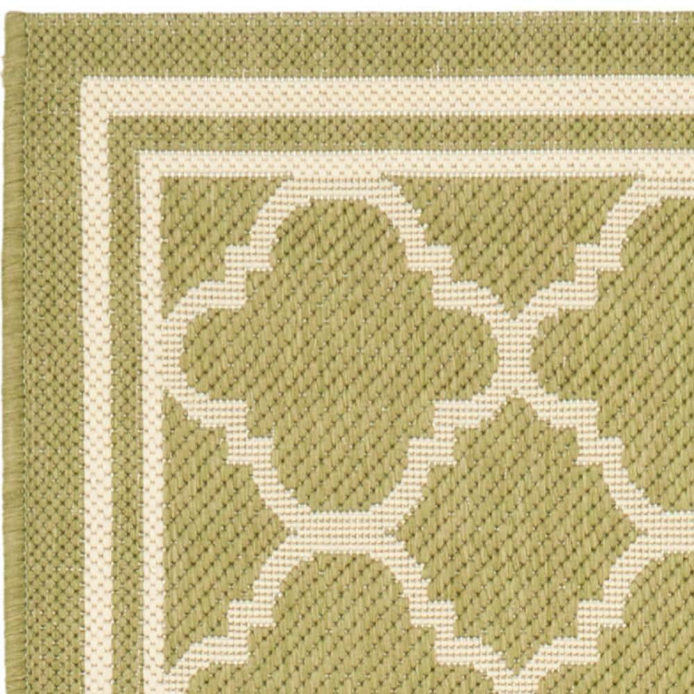 Courtyard CY6918 Power Loomed Indoor/Outdoor Runner Rug - Green/Beige - 2'3"x16' - Safavieh.
