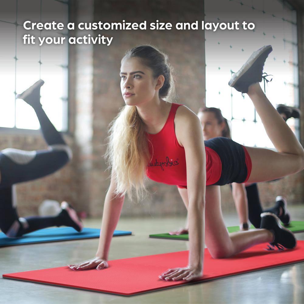 Norsk 24-in W x 24-in L x 0.47-in T Interlocking Foam Gym Floor Tile ( 16-sq ft ) 4 -Pack