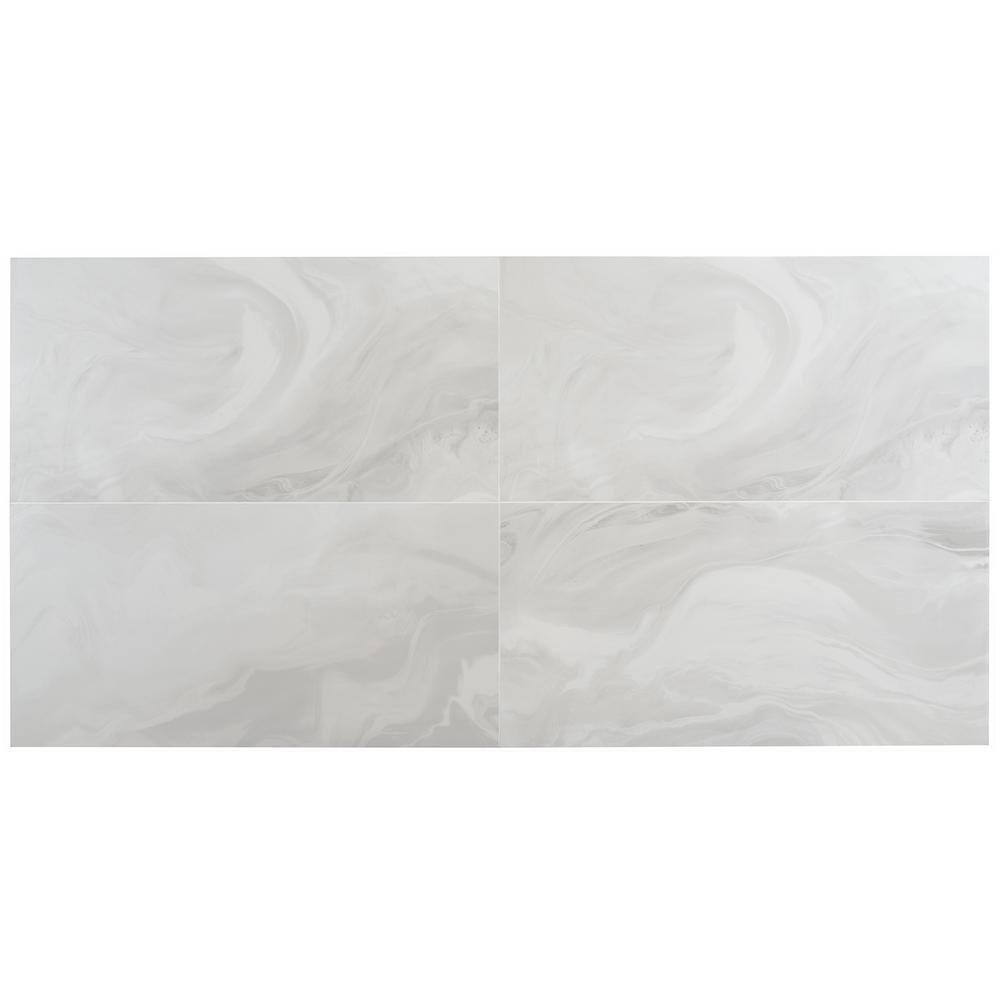 Savannah 23.62 in. x 47.24. in Polished Porcelain Marble Look Floor & Wall Tile (15.49 Sq. Ft./Case)