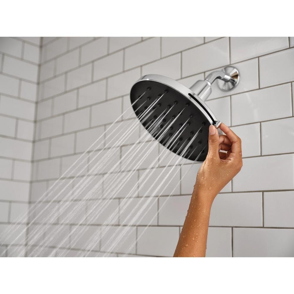 Verso 9-Inch Chrome Round Rain Shower Head with Magnetix Docking