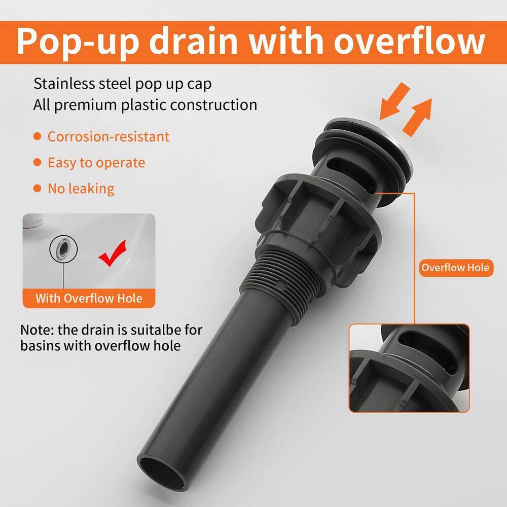 1 Single-handle Bathroom Faucet with Drain Assembly