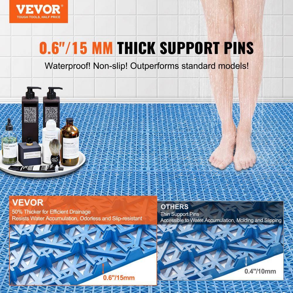 VEVOR VEVOR 12" X 12" Drainage Mats In Different Colors VEVOR 12 W x 12 L Outdoor Deck Tiles (Set of 50)
