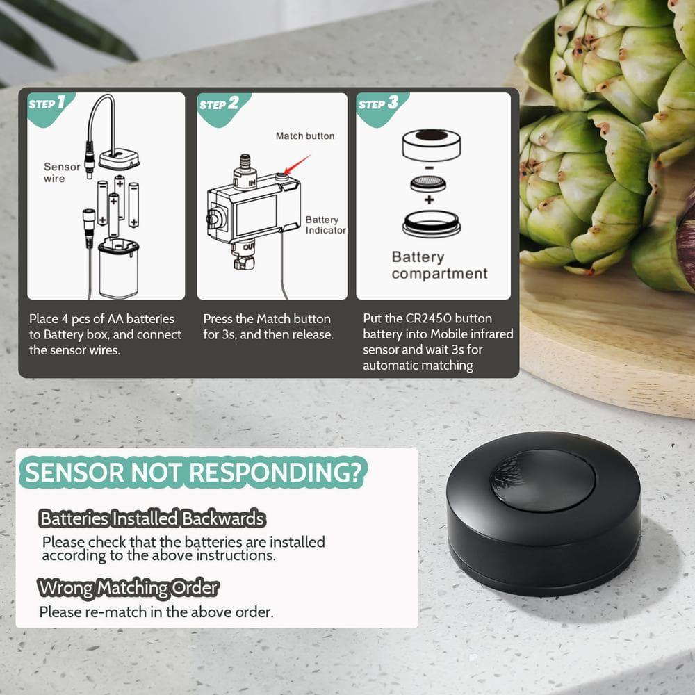 ARCORA ARCORA Stainless Steel  Single Handle Pull-Down Sprayer Kitchen Faucet Set with Touchless Sensor AR7100301B-DC