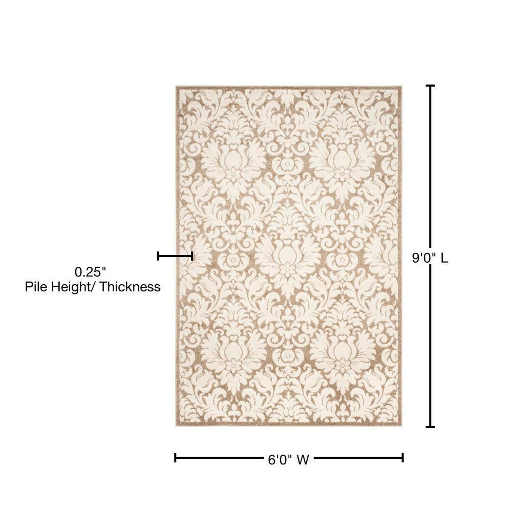 SAFAVIEH Amherst Rosabel Geometric Area Rug, Wheat/Beige, 6' x 9'