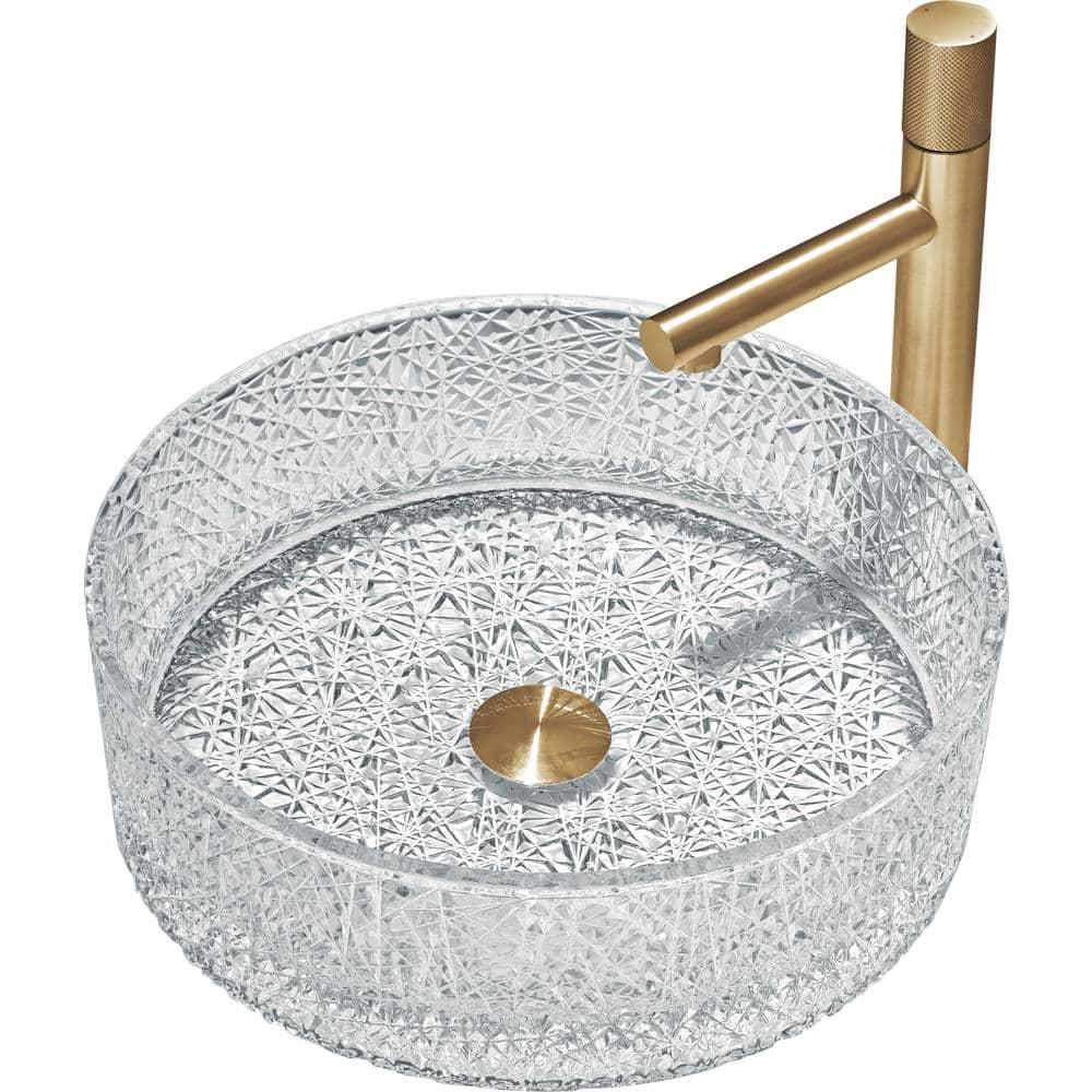 Stadium 16" Glass Circular Bathroom Vessel Sink - Timeless Collection