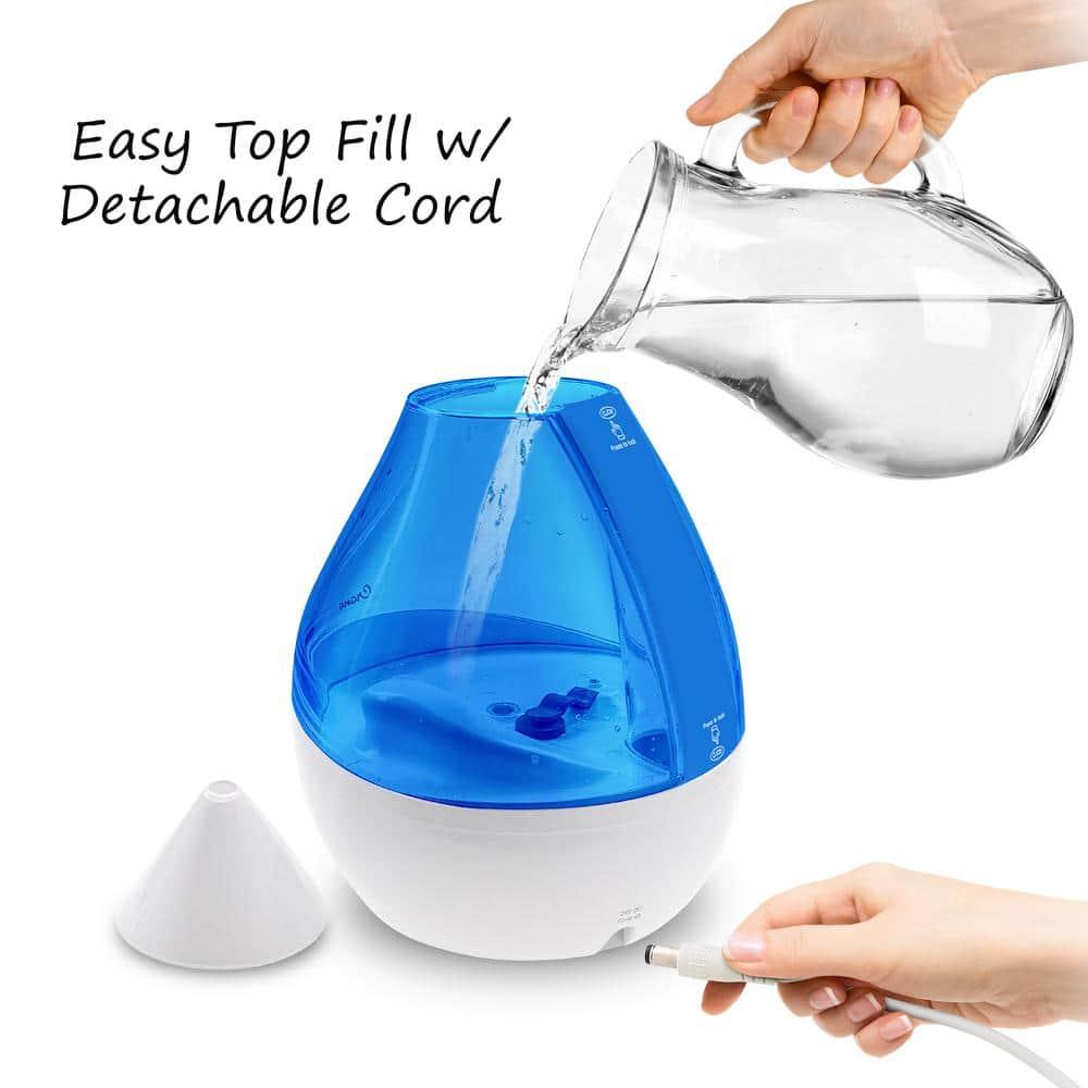 Crane USA Drop 2.0 , 4-in-1 Cool-Mist Humidifier with Aroma Tray & Sound Machine