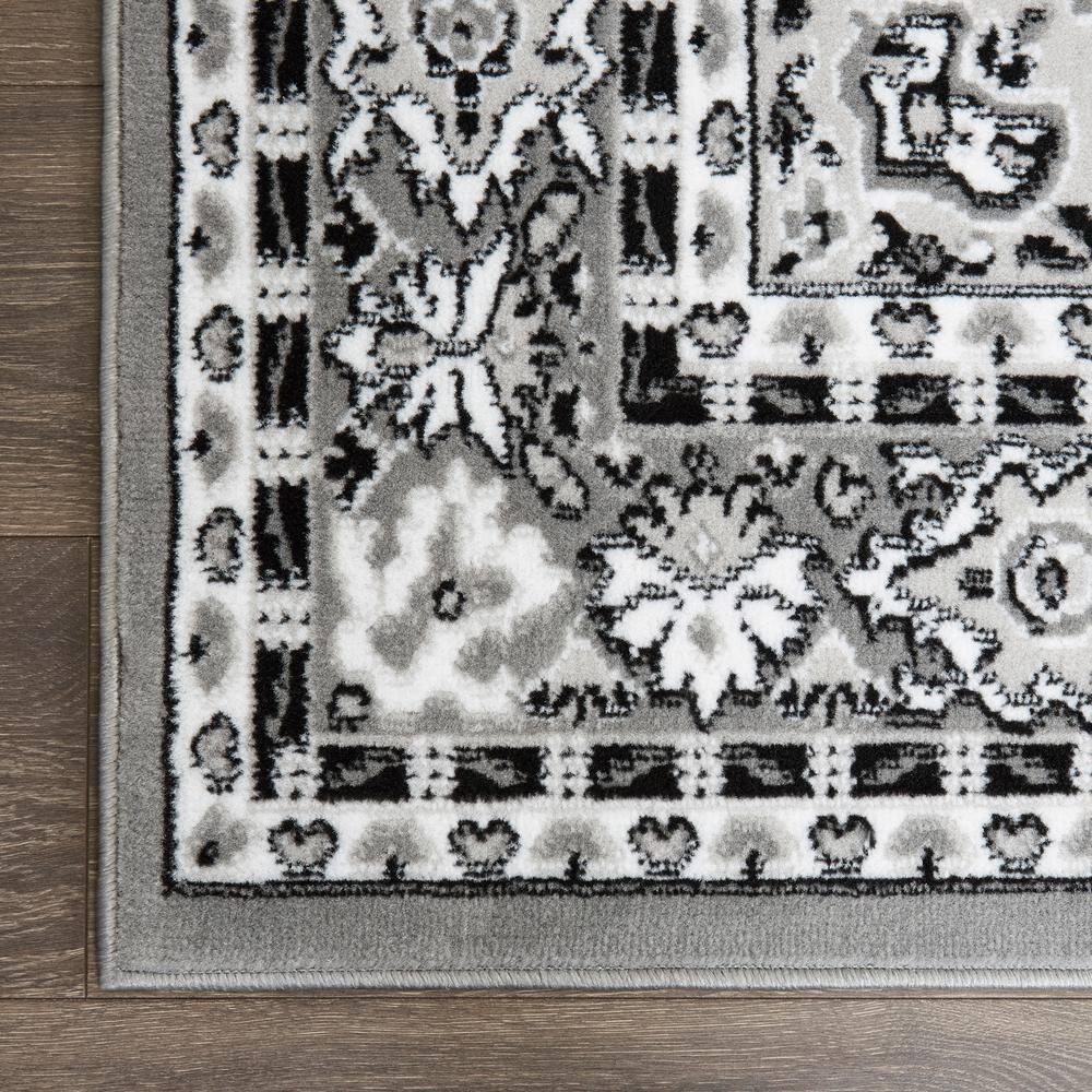 Home Dynamix Premium Sakarya Traditional Medallion Area Rug, Grey/Ivory, 7'8"x10'7"