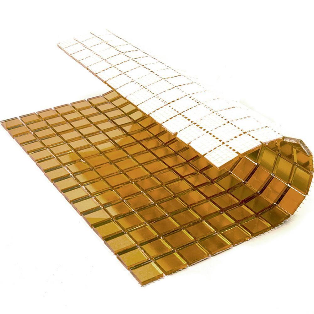 Apollo Tile Altin 0.8" x 0.8" Glass Grid Mosaic Wall & Floor Tile (Set of 20)