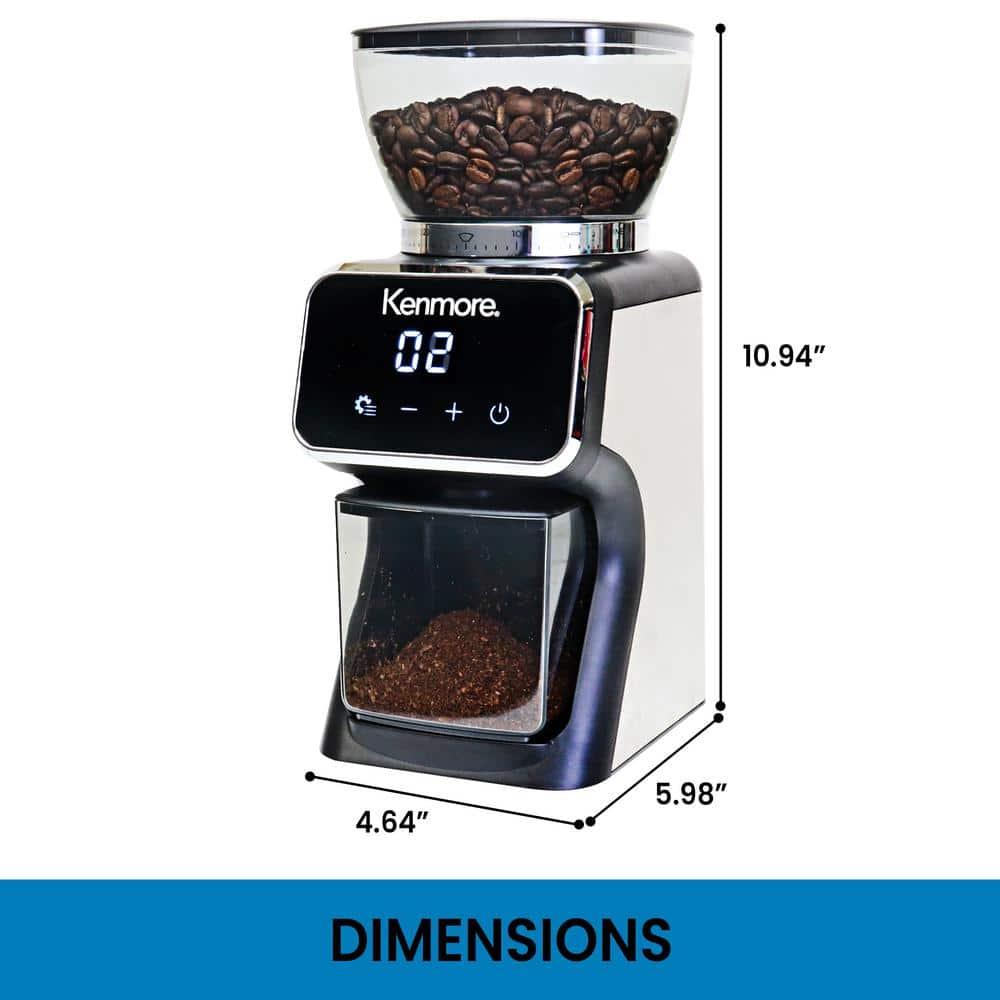 Kenmore Digital Conical Burr Coffee Grinder with 30 Grind Sizes