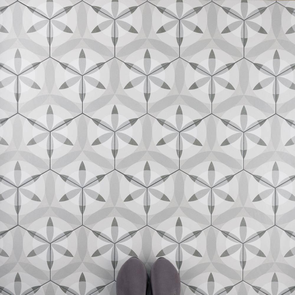 Hexatile 7"x 8" Porcelain Moroccan Wall & Floor Tile