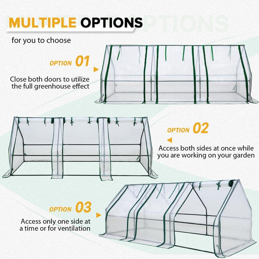 EAGLE PEAK 95'' W x 36'' D Mini Greenhouse With Bubble Film Cover