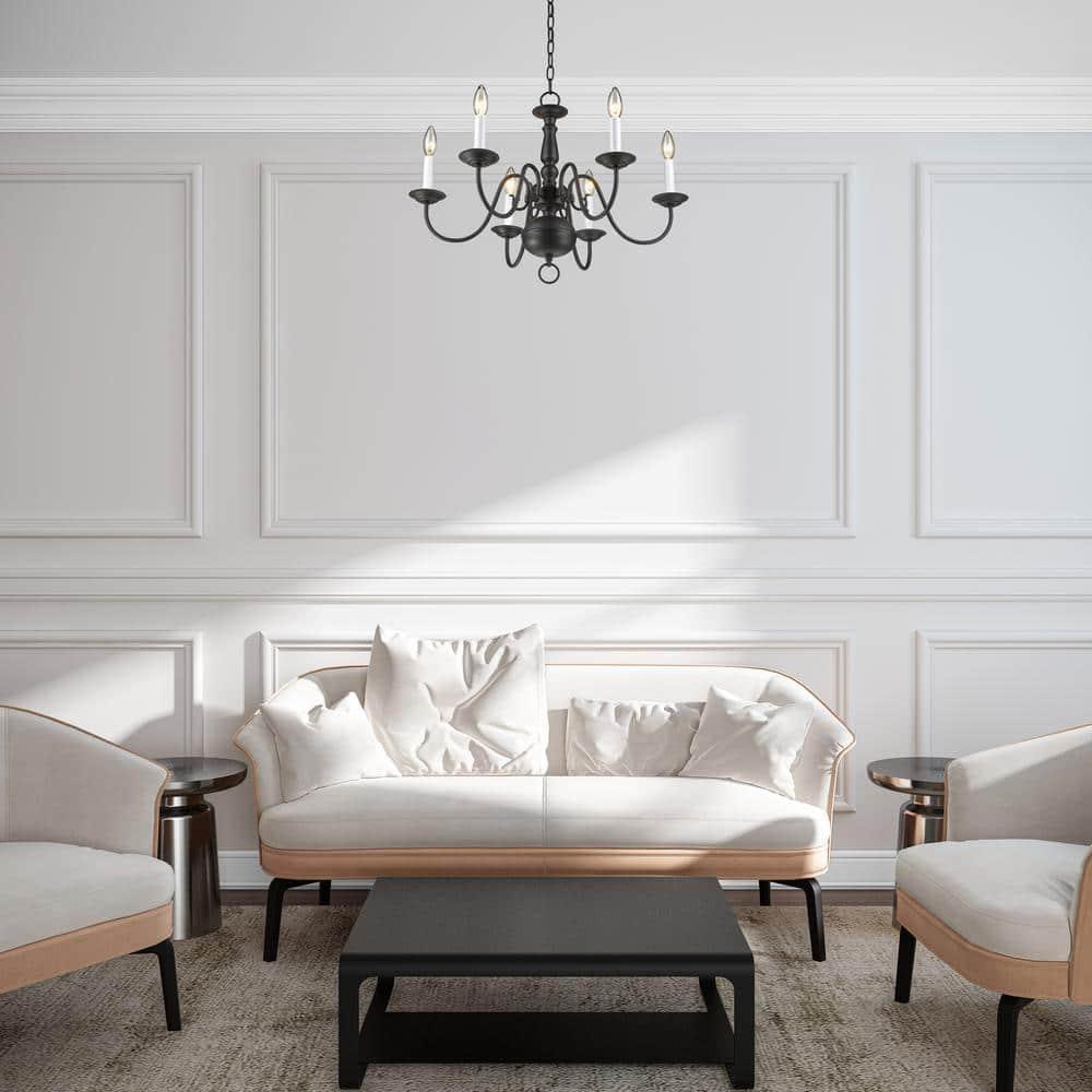 Livex Lighting Williamsburgh 6 - Light Chandelier in  Bronze