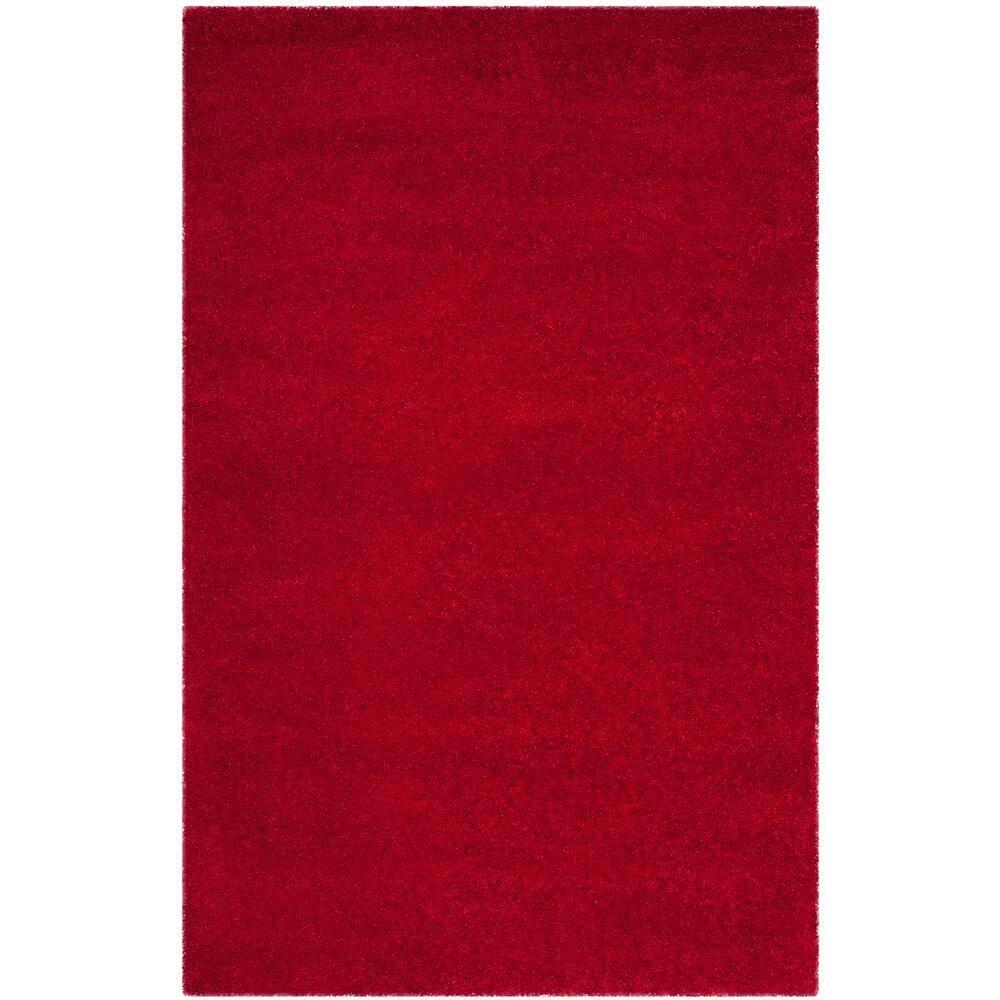 Shag SG180 Power Loomed Area Rug - Red - 5'1"x8' - Safavieh.