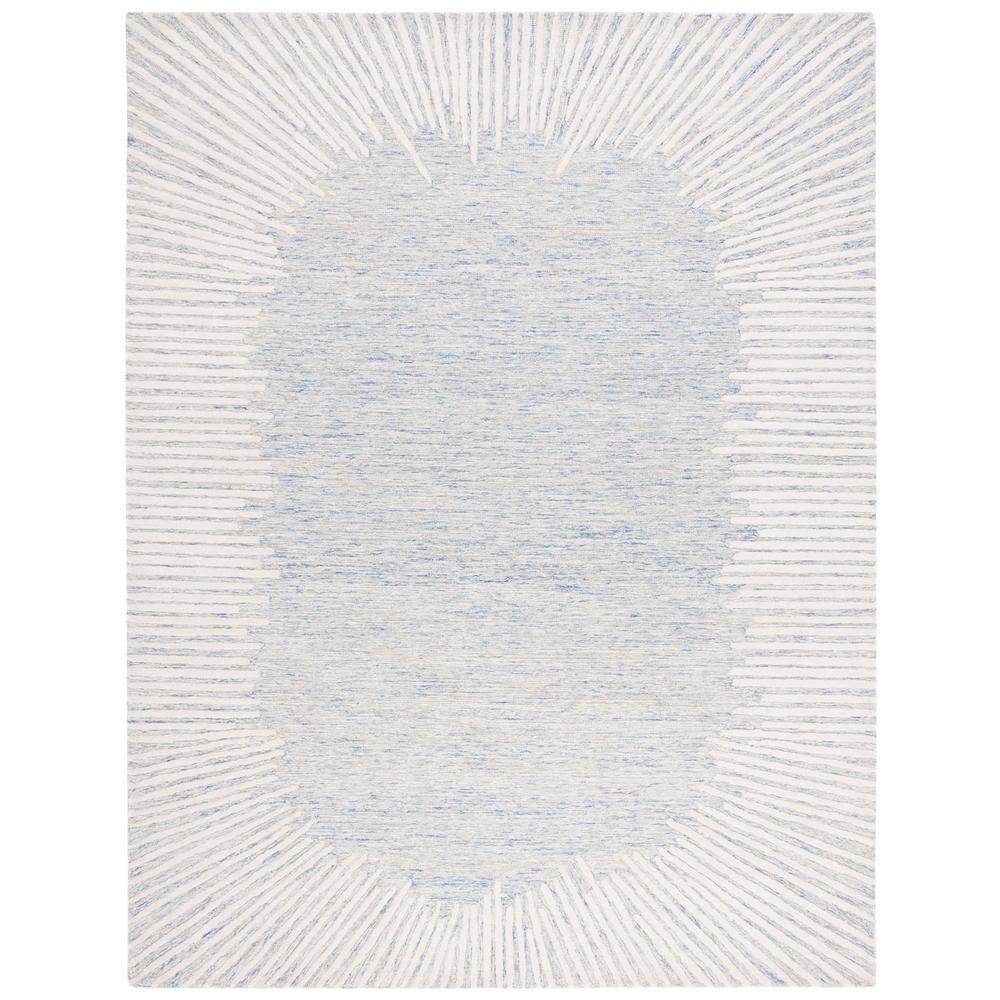 Abstract ABT478 Hand Tufted Area Rug - Blue/Ivory - 8'x10' - Safavieh .