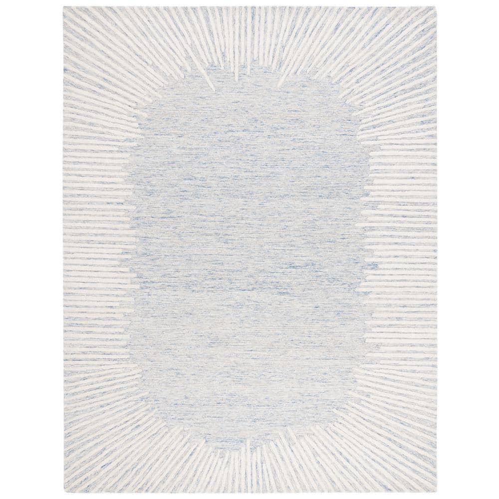 SAFAVIEH Abstract Frieda Radiate Area Rug, Blue/Ivory, 9' x 12'