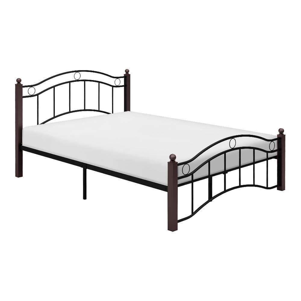 Weston Home Lexicon Averny Traditional Metal Frame Full Platform Bed in Black