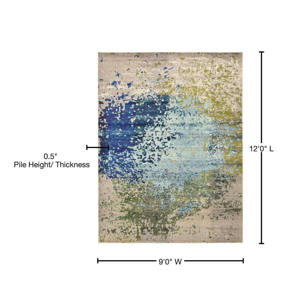 Unique Loom 9' 0 x 12' 2 Blue Estrella Vella Area Rug