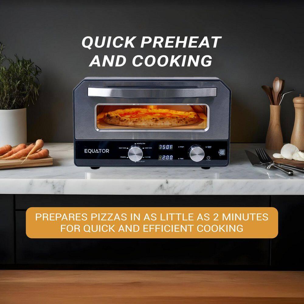 Equator Advanced Appliances Equator ELECTRIC PIZZA OVEN Multi Program w/ Baking Stone Countertop 0.5cf 110V | Wayfair