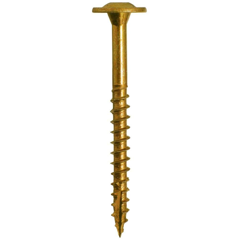 GRK Fasteners 10079 Cabinet Screw, #8 Thread, 2-1/2 in L, Low-Profile, Washer Head, Star Drive, Steel