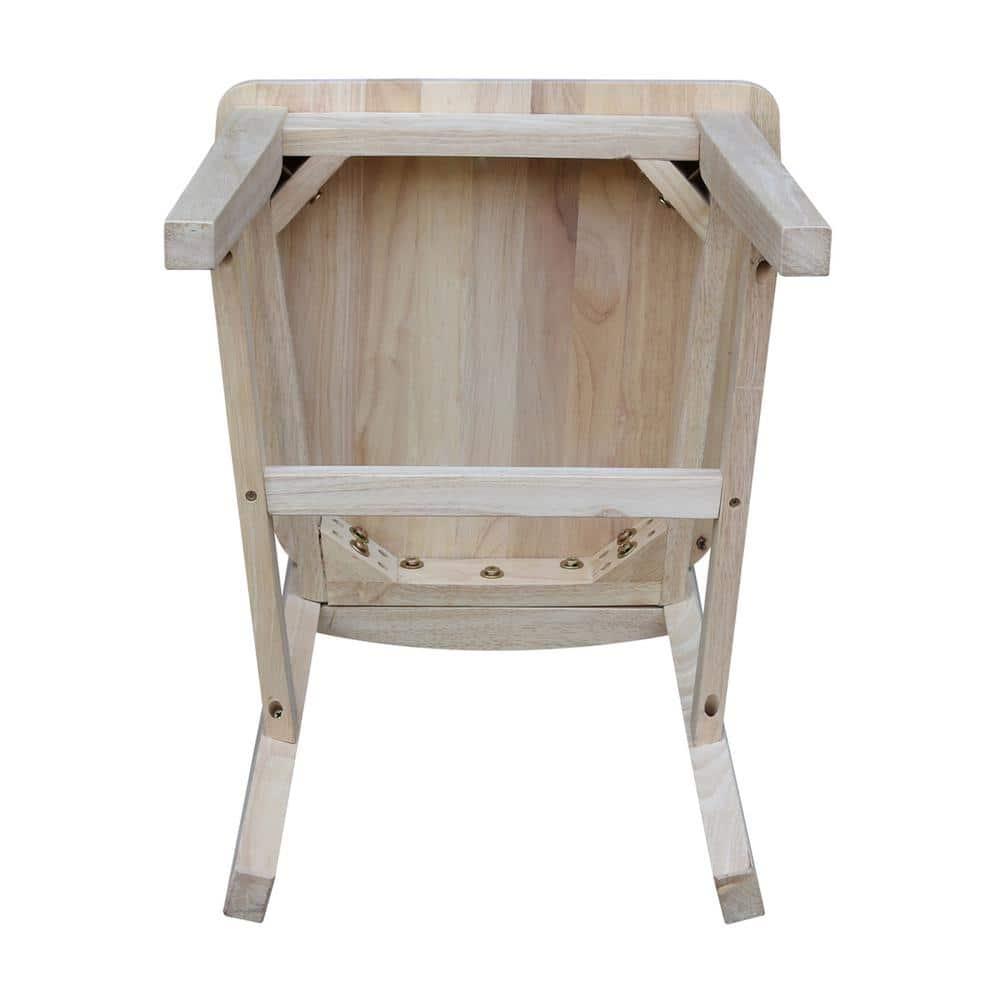 Set of 2 San Remo Splatback Chairs Wood - International Concepts: Solid Parawood, Unupholstered