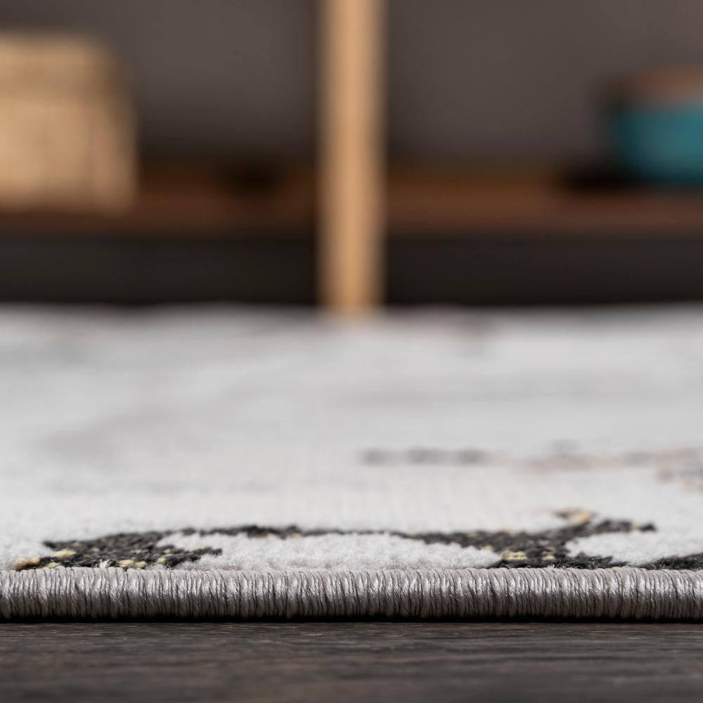 4'x6' Swirl Marbled Abstract Area Rug, Gray/Black - JONATHAN Y