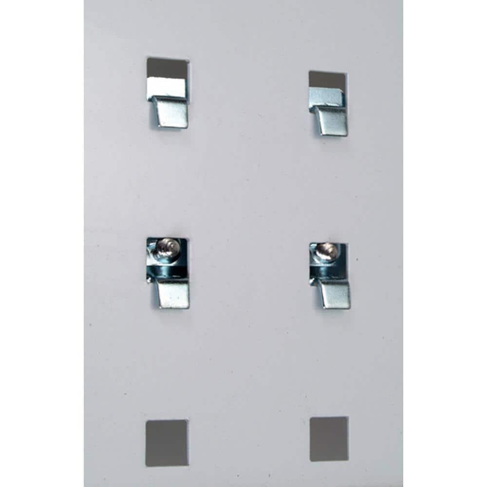 Triton Products® Silver Laundry Room Organizer Kit with (3) 18 Gauge Steel Square Hole Pegboard, (2) Steel Shelves and 9 pc. LocHook Assortment