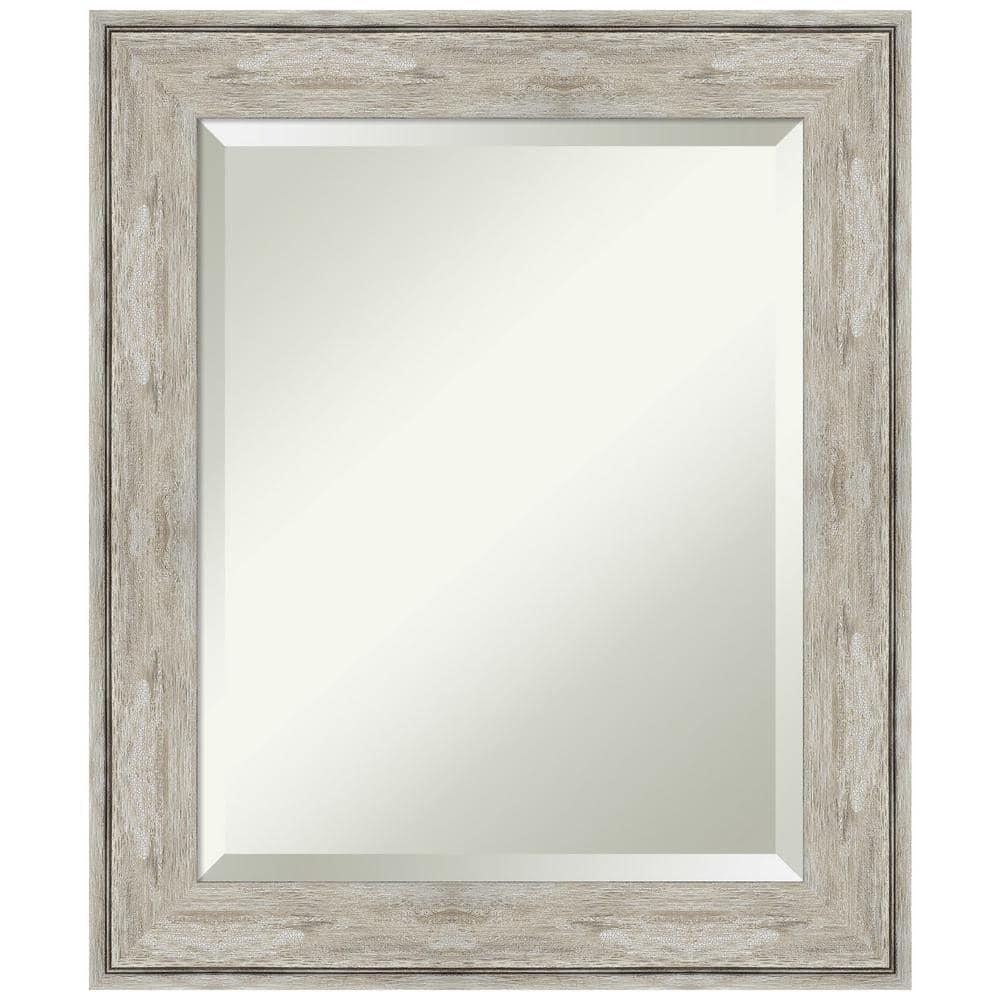 Amanti Art Crackled Metallic Framed Wall Mirror - 20.88 x 24.88 in