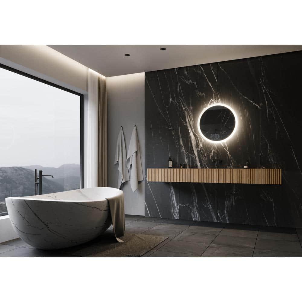 Paris Mirror 24 x 2 x 24 in. Round Mirror with 6000K LED Backlight
