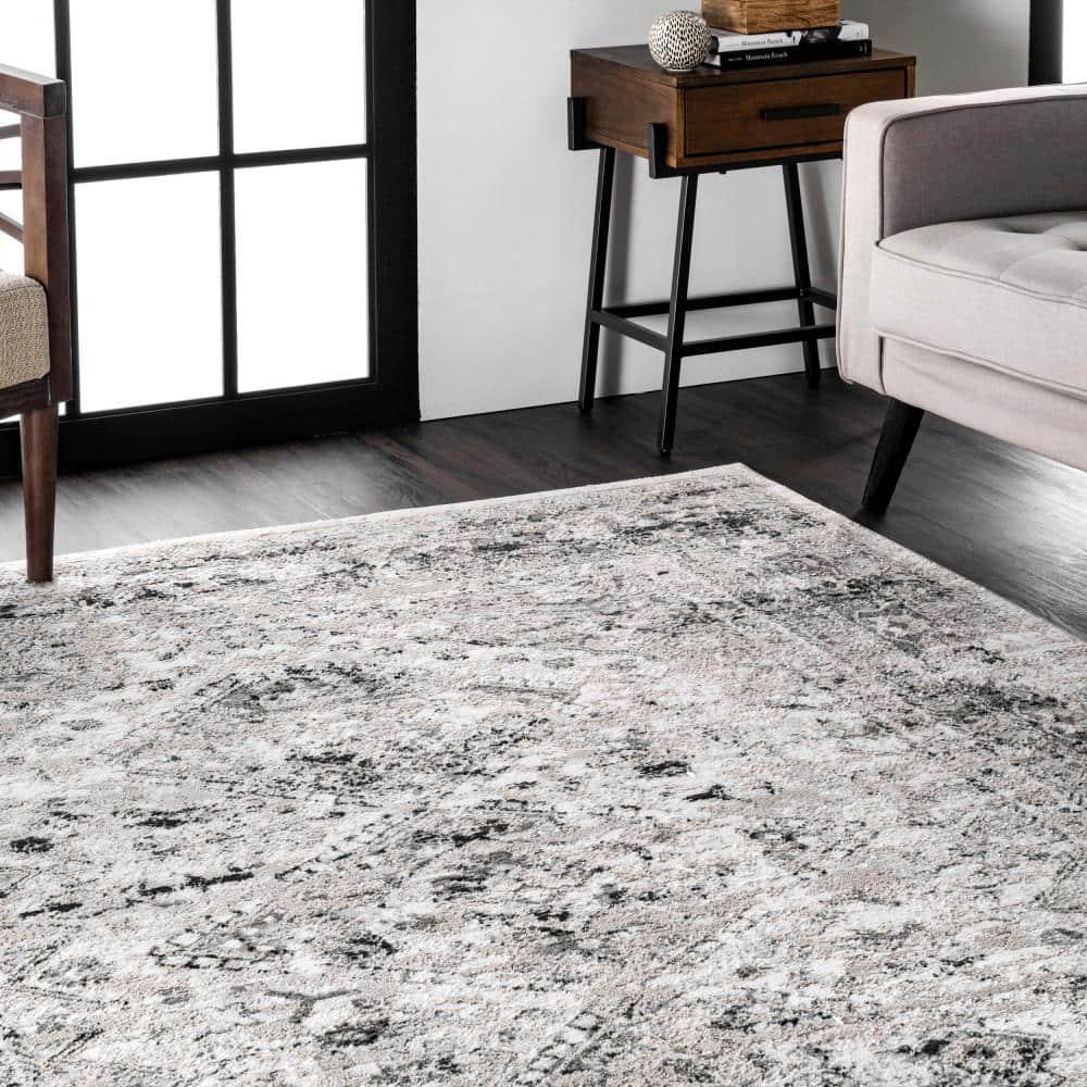 Nuloom Madisson Medallion 2x8 Runner Indoor Area Rug for Living Room Bedroom Dining Room Entryway Hallway Kitchen, Grey/Ivory