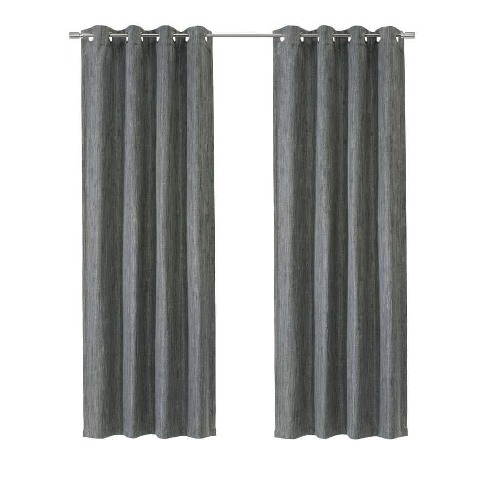 Thermalogic Bryson Provides UV Protection Exclusive Room Darkening Grommet Curtain Panel 52" x 95" Grey