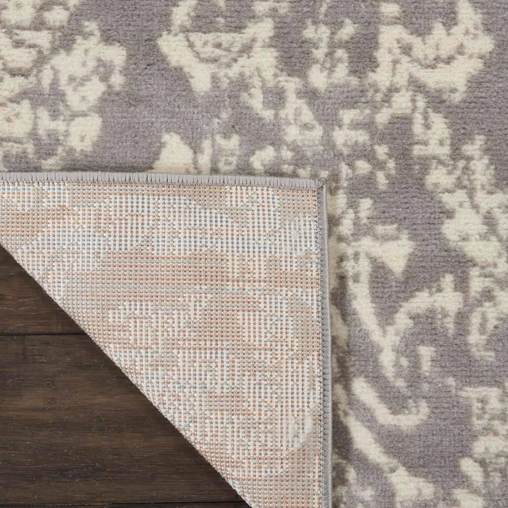 Nourison Jubilant 2'3" x 7'3" (7' Runner) Grey Area Rug Farmhouse Vintage Damask by Nourison