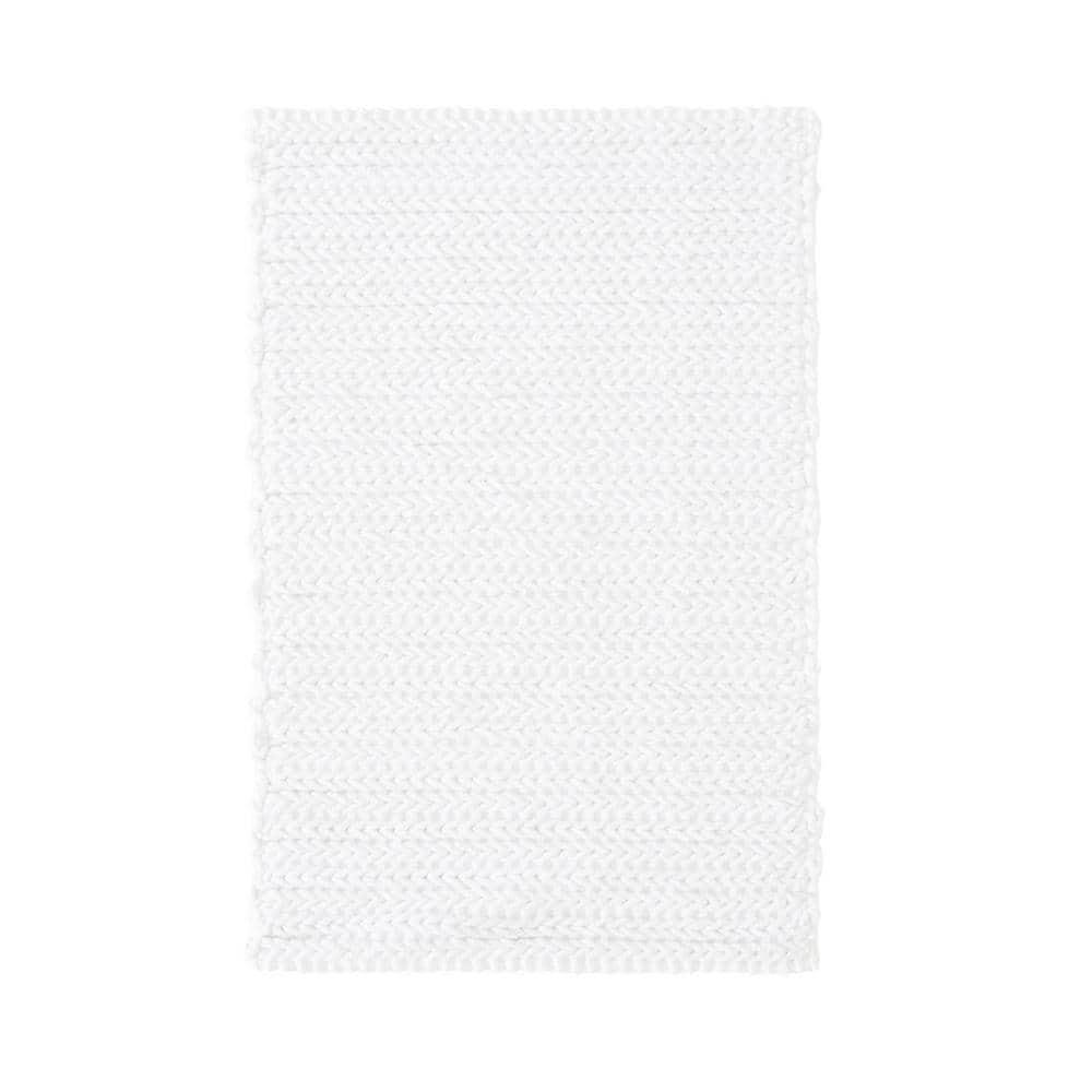Madison Park Lasso 100% Cotton Chenille Chain Stitch Non-Slip Bath Rug
