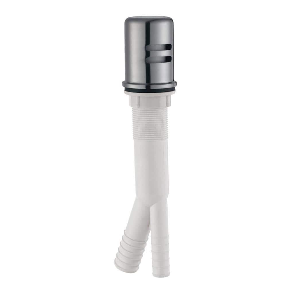Dishwasher Air Gap Kit with Solid Brass Skirted Cover, Satin Nickel – Design House, 522953