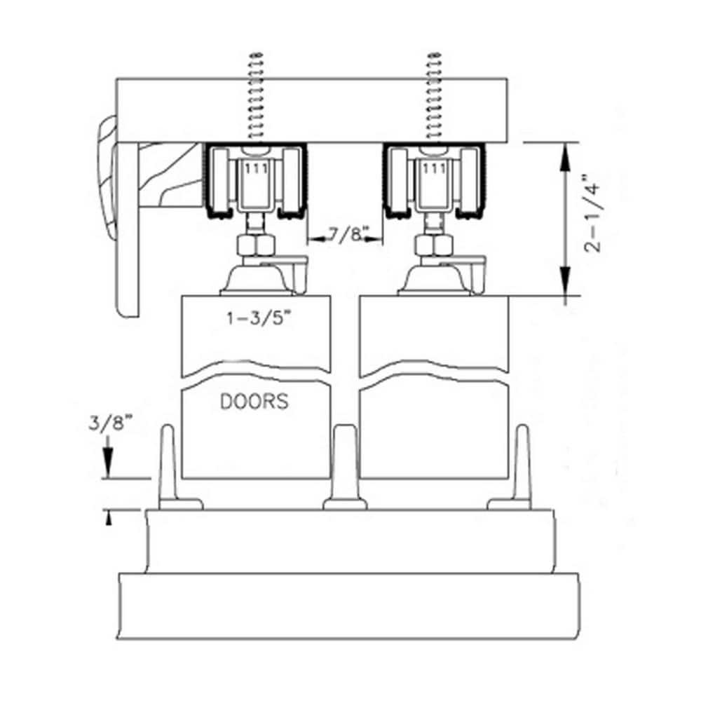 SARTODOORS Lucia Frosted Glass Sliding Closet Doors