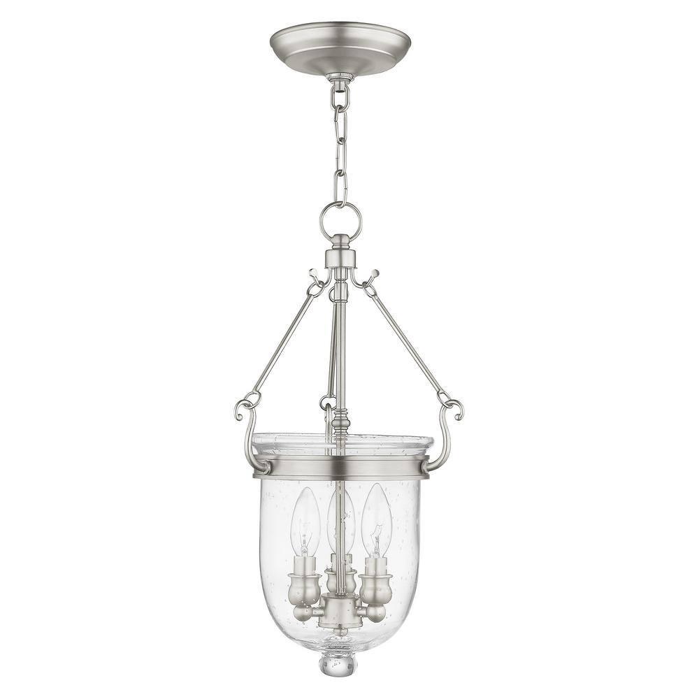 Livex Lighting Jefferson 3 - Light Chandelier in  Brushed Nickel