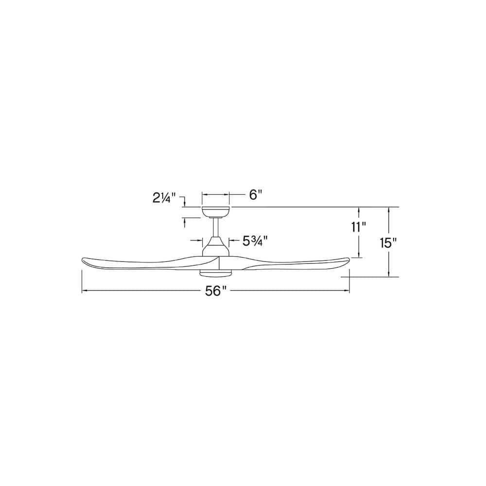 SWELL FLUSH ILLUMINATED 56" Integrated LED Smart Fan with HIRO Remote