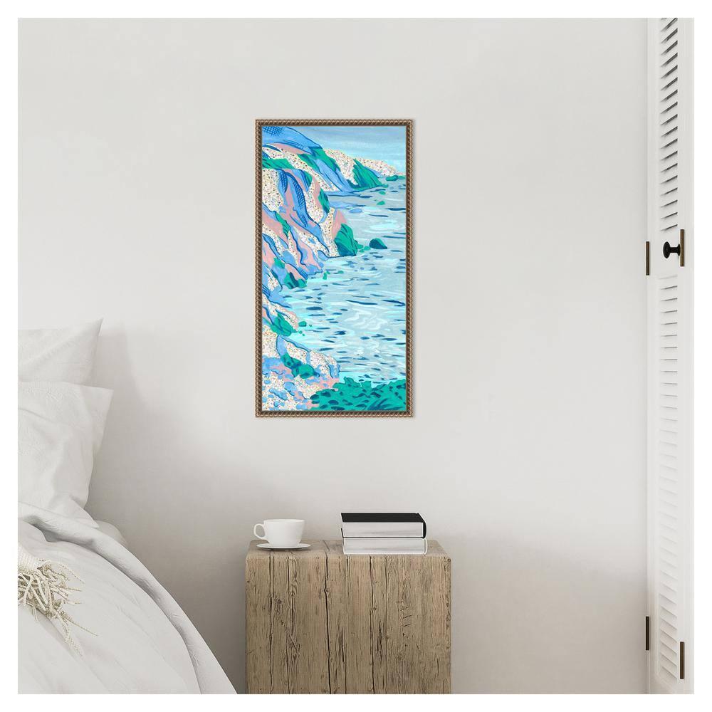 Amanti Art 14"x27" Ideal Vacation II by Melissa Wang Framed Canvas Wall Art Print