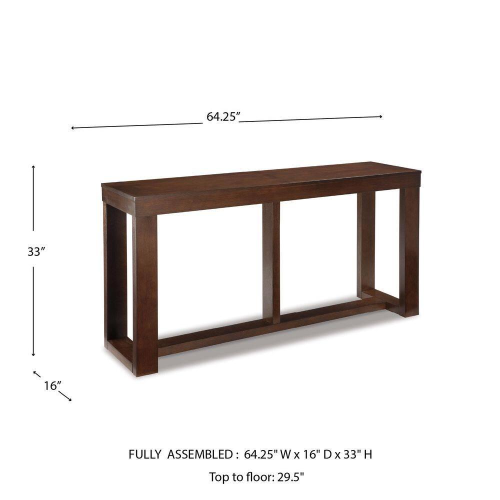 Signature Design by Ashley Contemporary Watson Sofa/Console Table  Dark Brown