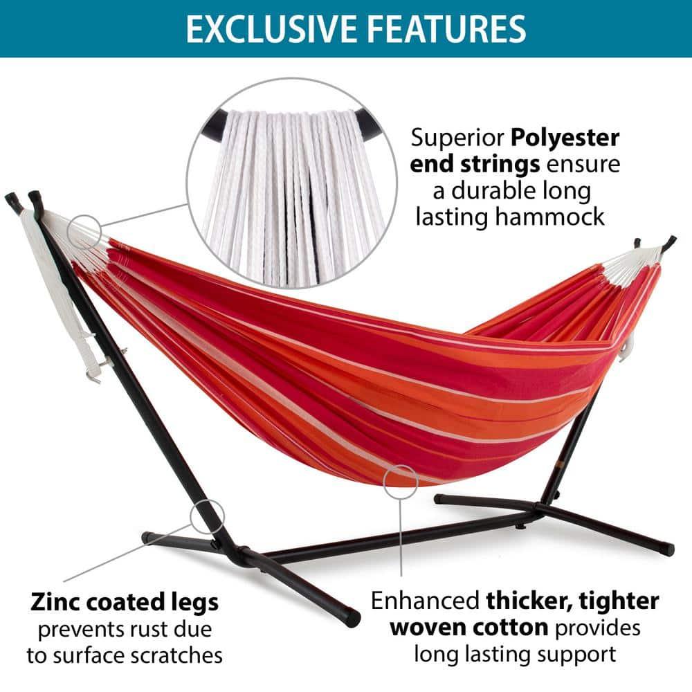Double Cotton Hammock with Stand Combo (9ft/280cm)