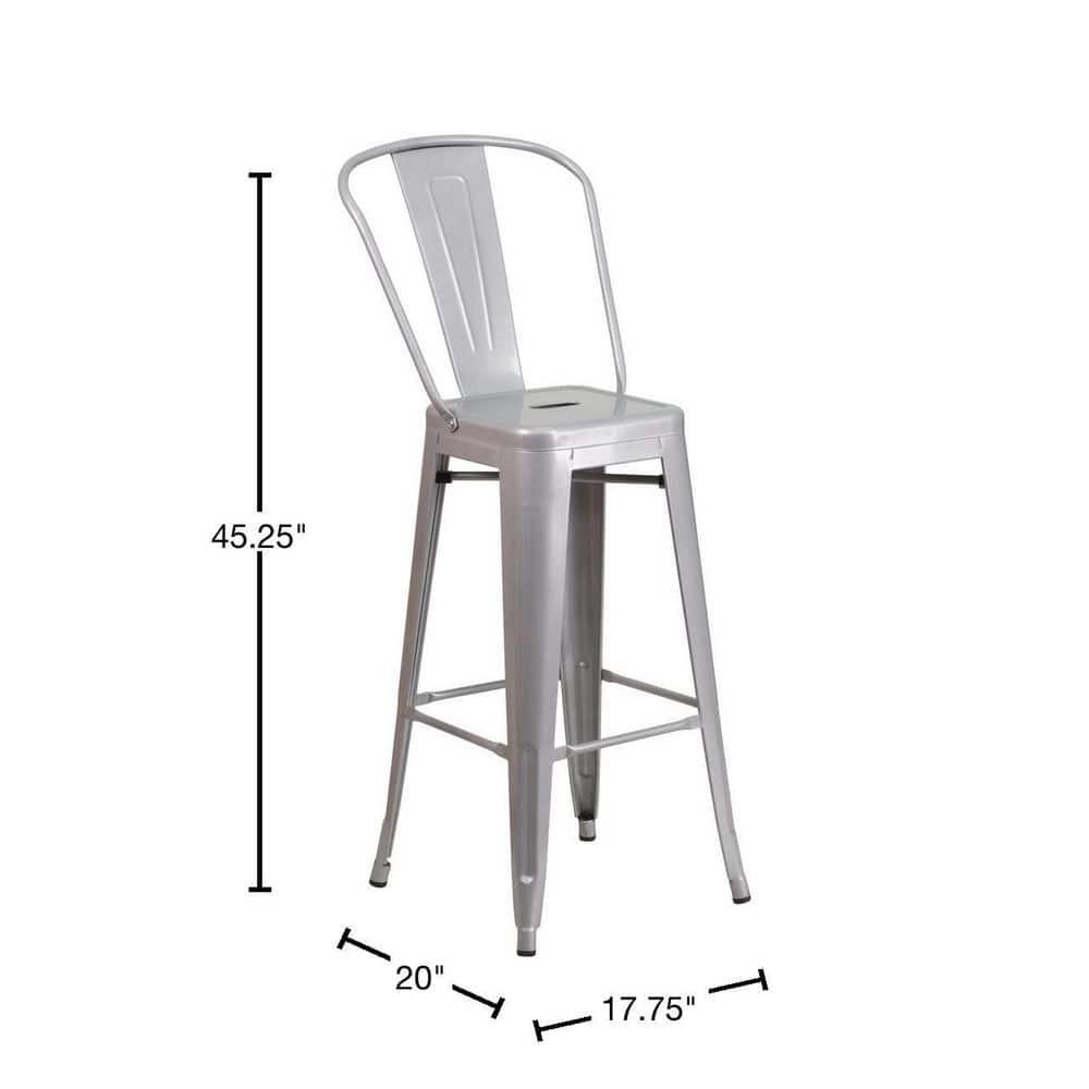 Flash Furniture Metal Outdoor Stool