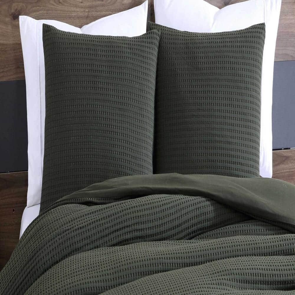 Kenneth Cole Solid Waffle Reversible Comforter Set