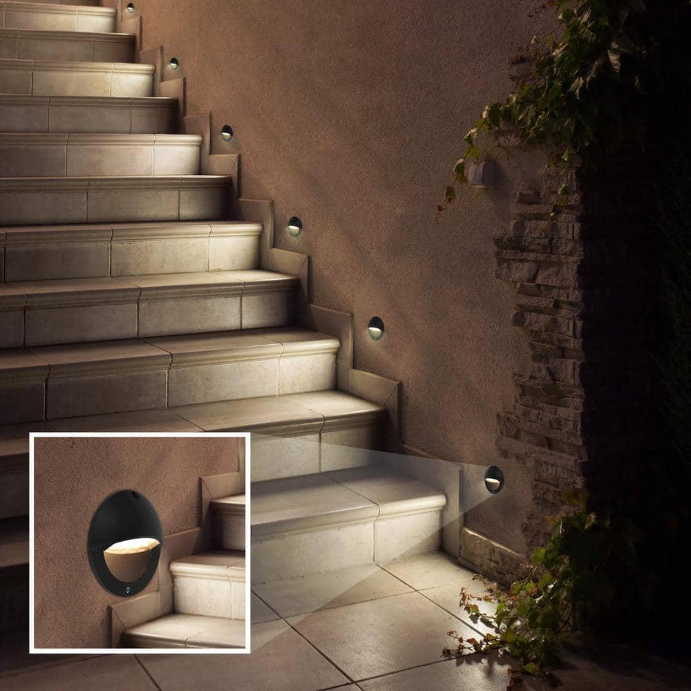 VONN Lighting 5-in Modern Low-Voltage 3-Watt ETL Certified Integrated LED Outdoor Steps Light
