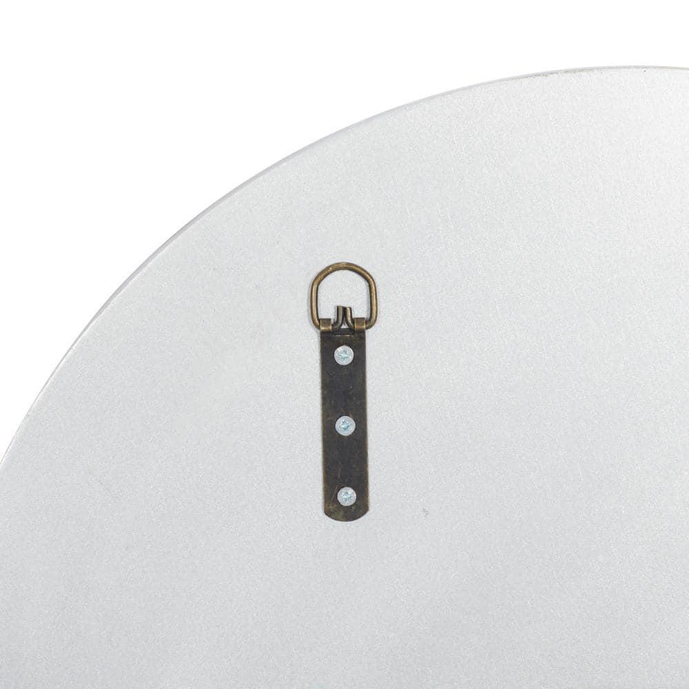 Rosdorf Park Ansonia Glass Mirrored Decorative White Wall Clock with Floating Crystals