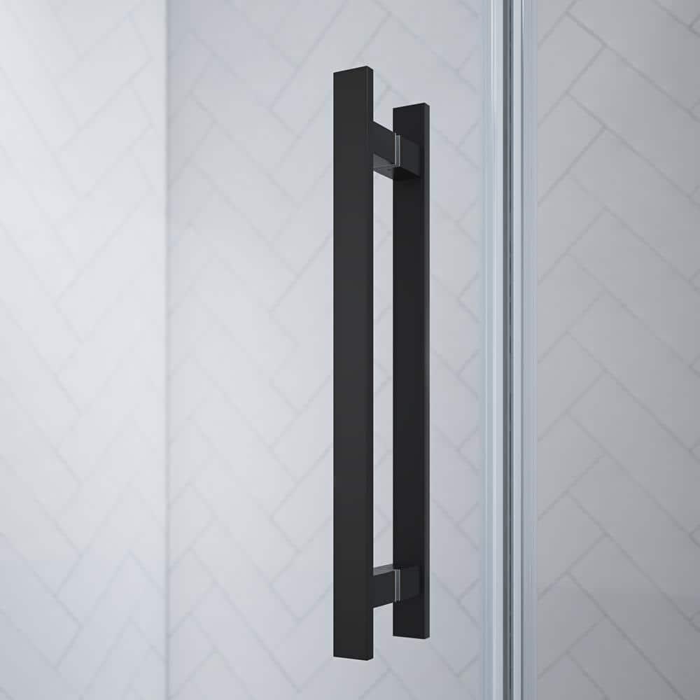 Endless Tampa-Pro 35" W x 72" H Alcove Frameless Shower Kit, Door, Panel, Base